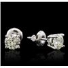 Image 2 : 14KT White Gold 0.98ctw Diamond Solitaire Earrings