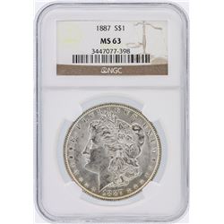 1887 NGC MS63 Morgan Silver Dollar