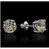 Image 2 : 14KT White Gold 4.37ctw Diamond Stud Earrings