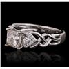 Image 2 : 18KT White Gold 1.34ctw Diamond Ring