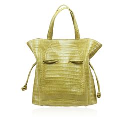 Nancy Gonzalez Lime Matte Crocodile Tote