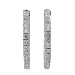 14KT White Gold 4.18ctw Diamond Earrings
