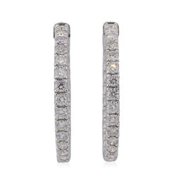 14KT White Gold 4.18ctw Diamond Earrings