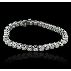 14KT White Gold 7.03ctw Diamond Tennis Bracelet