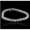 Image 1 : 14KT White Gold 7.03ctw Diamond Tennis Bracelet
