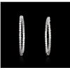 Image 1 : 14KT White Gold 0.99ctw Diamond Earrings