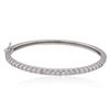 Image 1 : 14KT White Gold 1.93ctw Diamond Bangle Bracelet