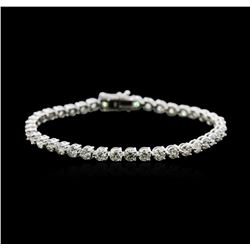 18KT White Gold 7.41ctw Diamond Tennis Bracelet