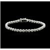 Image 1 : 18KT White Gold 7.41ctw Diamond Tennis Bracelet