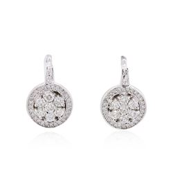 14KT White Gold 1.86ctw Diamond Earrings