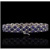 Image 2 : 14KT White Gold 20.79ctw Sapphire and Diamond Bracelet