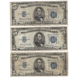 1934 $5 Bill Currency Lot of 6