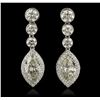 18KT White Gold 4.89ctw Diamond Earrings