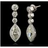 Image 2 : 18KT White Gold 4.89ctw Diamond Earrings