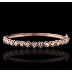 14KT Rose Gold 2.10ctw Diamond Bracelet