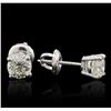 Image 2 : 14KT White Gold 1.25ctw Diamond Solitaire Earrings