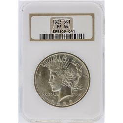 1923 NGC MS64 Peace Silver Dollar