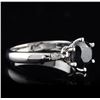 Image 2 : 14KT White Gold 1.50ct Black Diamond Ring