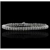 Image 1 : 14KT White Gold 4.28ctw Diamond Tennis Bracelet