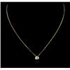 14KT Yellow Gold 0.65ct Diamond Pendant With Chain