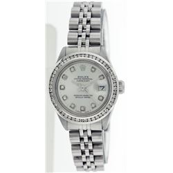 Rolex Stainless Steel 1.00ctw Diamond DateJust Ladies Watch