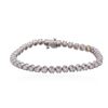 Image 1 : 14KT White Gold 4.05ctw Diamond Tennis Bracelet
