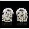 Image 1 : 14KT White Gold 1.00ctw Diamond Solitaire Earrings