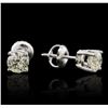Image 2 : 14KT White Gold 1.00ctw Diamond Solitaire Earrings