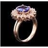 Image 3 : 14KT Rose Gold 2.09ct Tanzanite and Diamond Ring