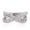 Image 1 : 14KT White Gold 1.27ctw Diamond Ring