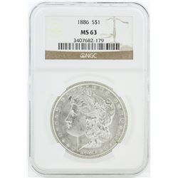 1886 NGC MS63 Morgan Silver Dollar