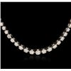 Image 1 : 14KT White Gold 9.59ctw Diamond Necklace