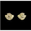Image 1 : 0.78ctw Diamond Earrings - 14KT Yellow Gold