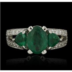 14KT White Gold 2.42ctw Emerald Ring