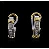 14KT Two-Tone Gold 0.22ctw Diamond Earrings