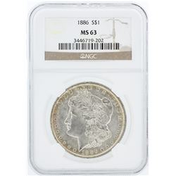 1886 NGC MS63 Morgan Silver Dollar