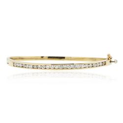 14KT Yellow Gold 1.21ctw Diamond Bangle Bracelet