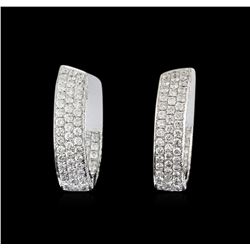 2.86ctw Diamond Earrings - 18KT White Gold