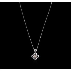 0.75ctw Diamond Pendant With Chain - 18KT White Gold