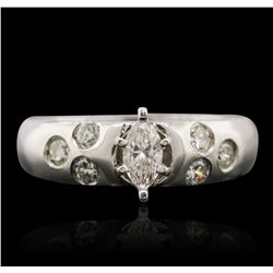 14KT White Gold 0.26ct Marquise Cut Diamond Ring A10270