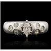 Image 1 : 14KT White Gold 0.26ct Marquise Cut Diamond Ring A10270