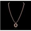 Image 2 : 14KT Yellow Gold 40.78ctw Ruby and Diamond Necklace