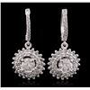 Image 1 : 14KT White Gold 2.06ctw Diamond Earrings