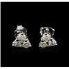 Image 1 : 14KT White Gold 0.80ctw Diamond Earrings