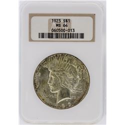 1923 NGC MS64 Peace Silver Dollar