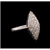 Image 2 : 0.74ctw Diamond Ring - 18KT White Gold