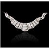 Image 2 : 18KT White Gold 8.81ctw Diamond Necklace