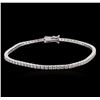 Image 1 : 18KT White Gold 2.51ctw Diamond Tennis Bracelet