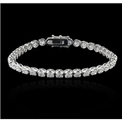 14KT White Gold 6.72ctw Diamond Tennis Bracelet