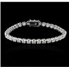 Image 1 : 14KT White Gold 6.72ctw Diamond Tennis Bracelet